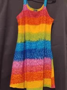 Rainbow Stripe Tank Midi Dress — Multicolor By Popular Sports Size Medium